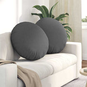 Jastučići za sjedenje 2 pcs Tamno siva Ø80 x 29 cm tkanina