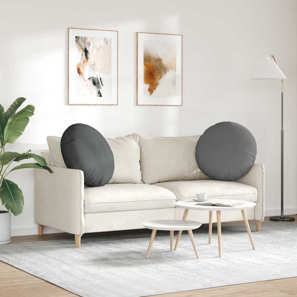 Jastučići za sjedenje 2 pcs Tamno siva Ø80 x 29 cm tkanina