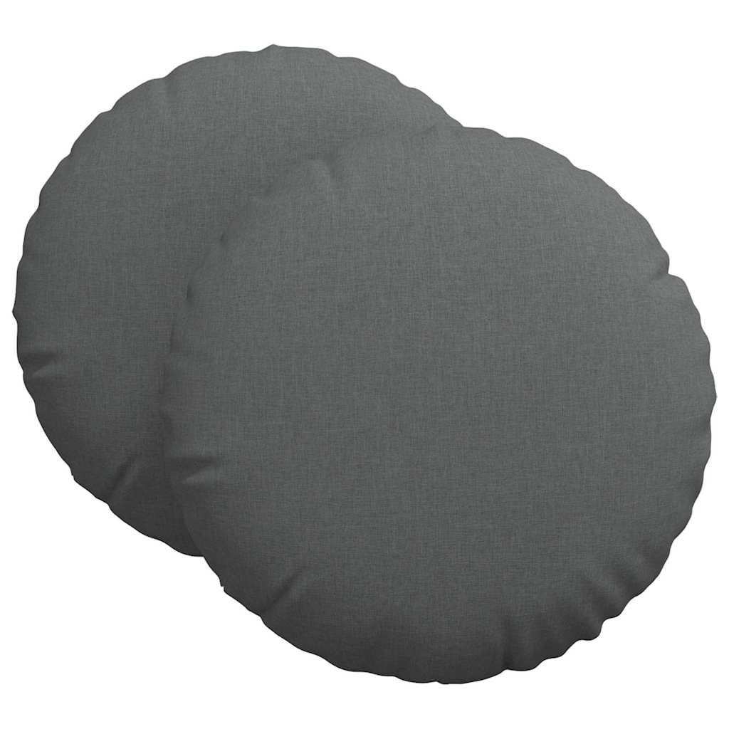 Jastučići za sjedenje 2 pcs Tamno siva Ø80 x 29 cm tkanina