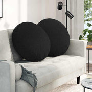 Jastučići za sjedenje 2 pcs Crna Ø80 x 29 cm tkanina