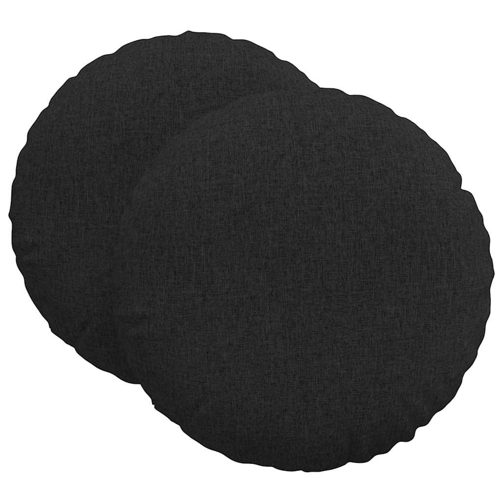 Jastučići za sjedenje 2 pcs Crna Ø80 x 29 cm tkanina