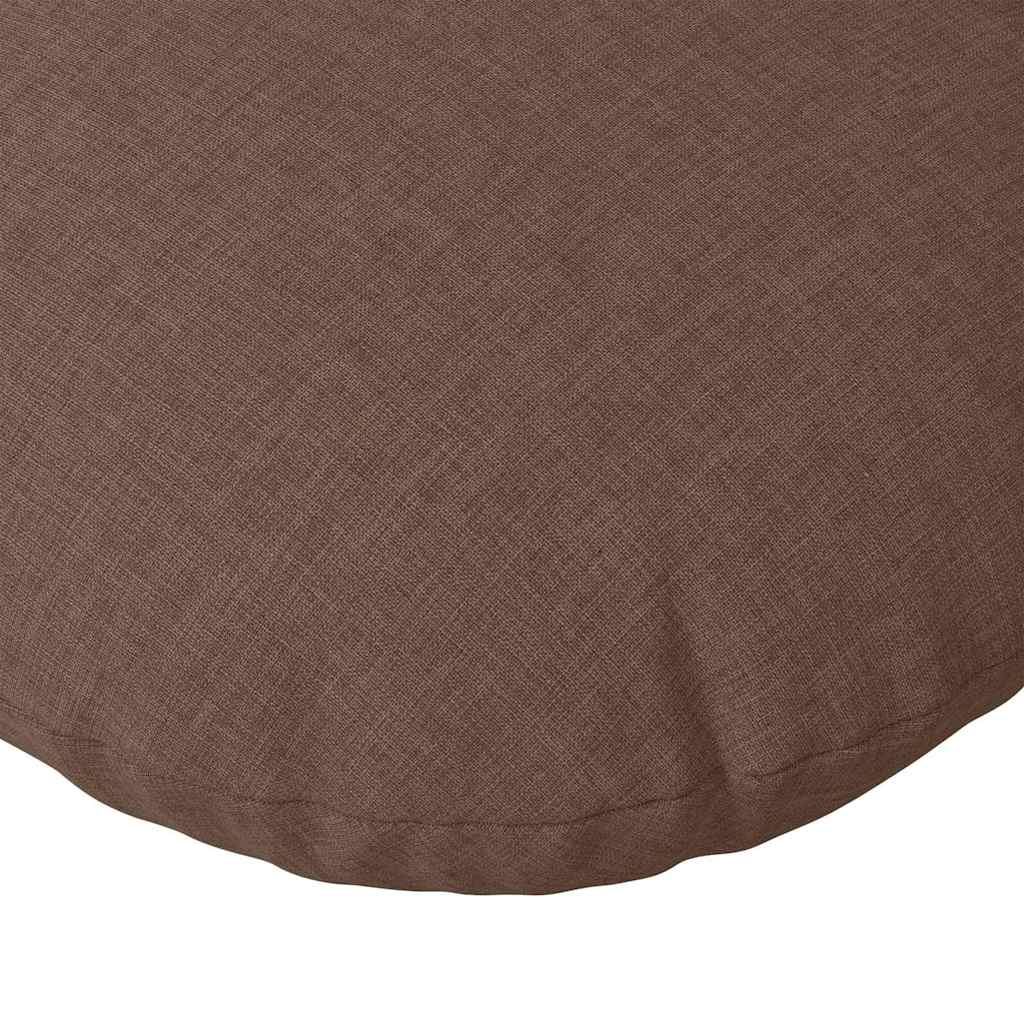 Jastučići za sjedenje 2 pcs Smeđa Ø80 x 29 cm tkanina