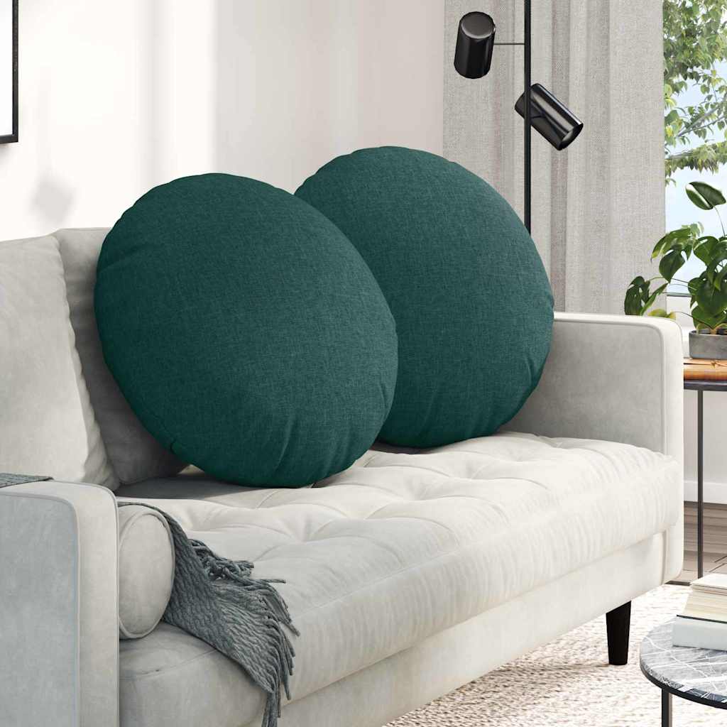 Jastučići za sjedenje 2 pcs Tamnozelena Ø80 x 29 cm tkanina