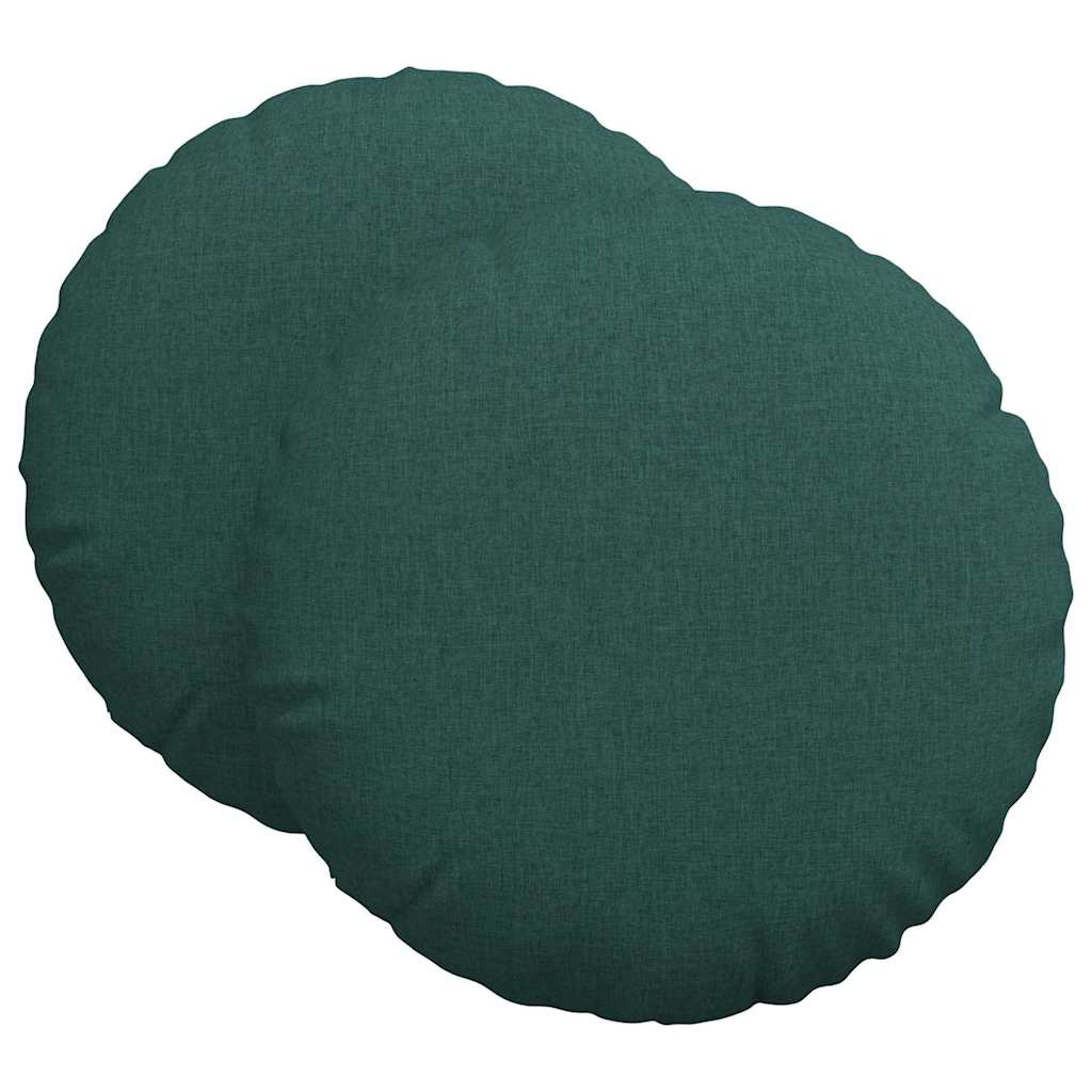 Jastučići za sjedenje 2 pcs Tamnozelena Ø80 x 29 cm tkanina