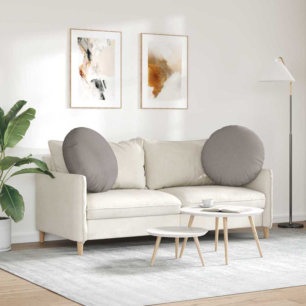 Jastučići za sjedenje 2 pcs Sivo-smeđa Ø80 x 29 cm tkanina