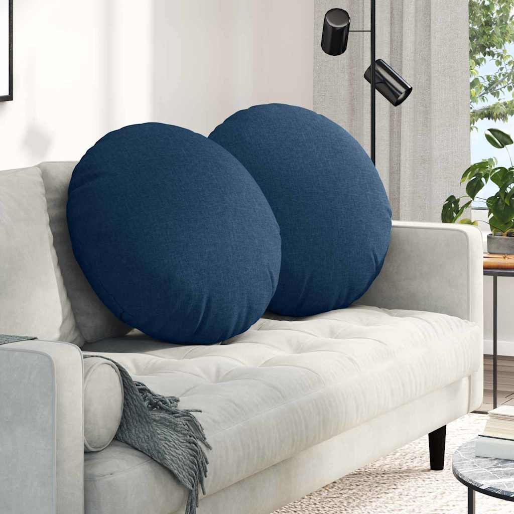 Jastučići za sjedenje 2 pcs Plava Ø80 x 29 cm tkanina