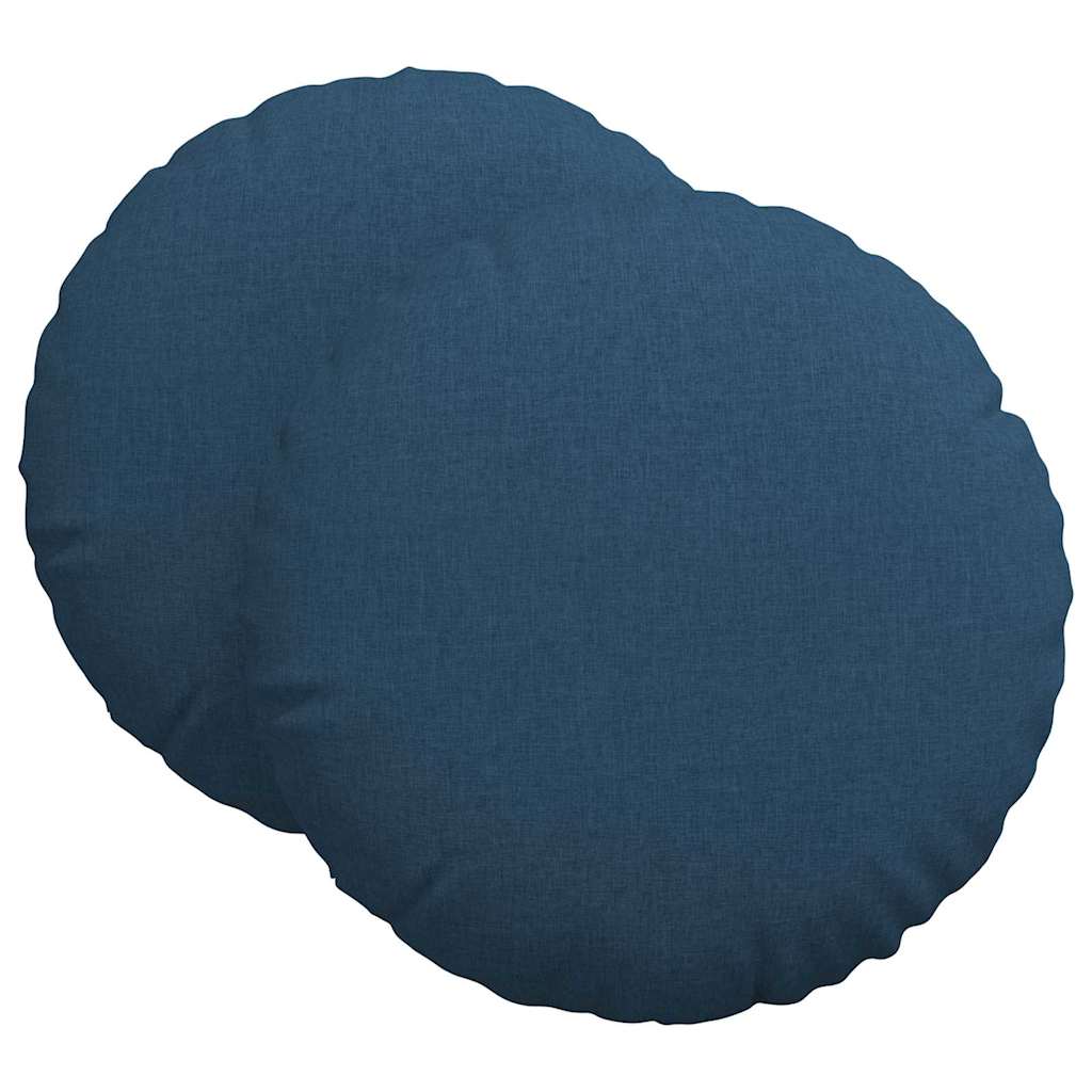 Jastučići za sjedenje 2 pcs Plava Ø80 x 29 cm tkanina