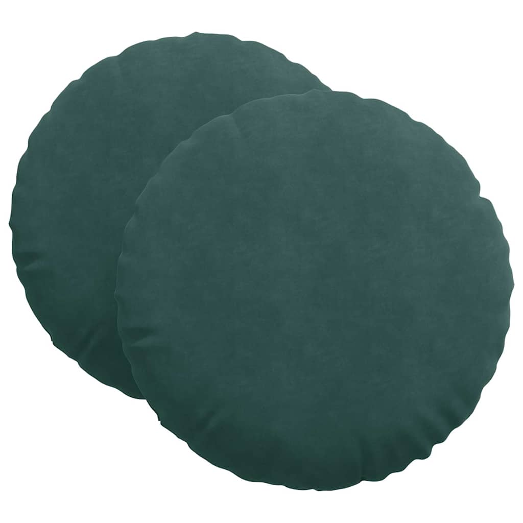 Jastučići za sjedenje 2 pcs Tamnozelena Ø 80 x 29 cm Baršun