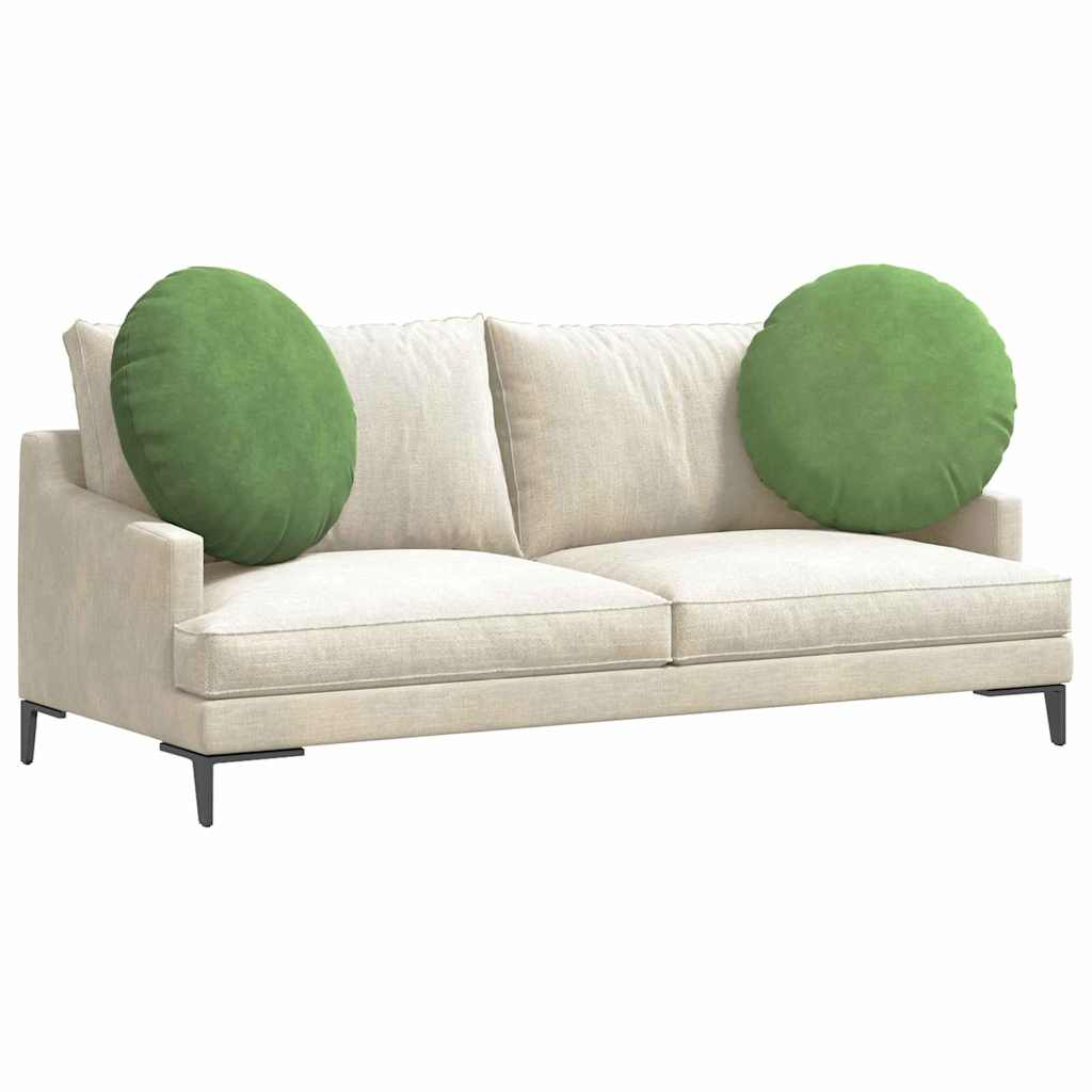 Jastučići za sjedenje 2 pcs Svijetlo zelena Ø 40 x 13 cm Baršun
