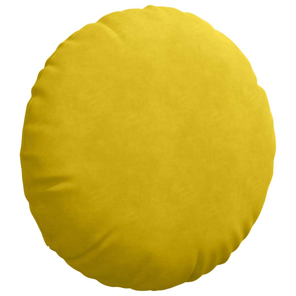 Jastučići za sjedenje 2 pcs Žuta Ø 80 x 29 cm Baršun