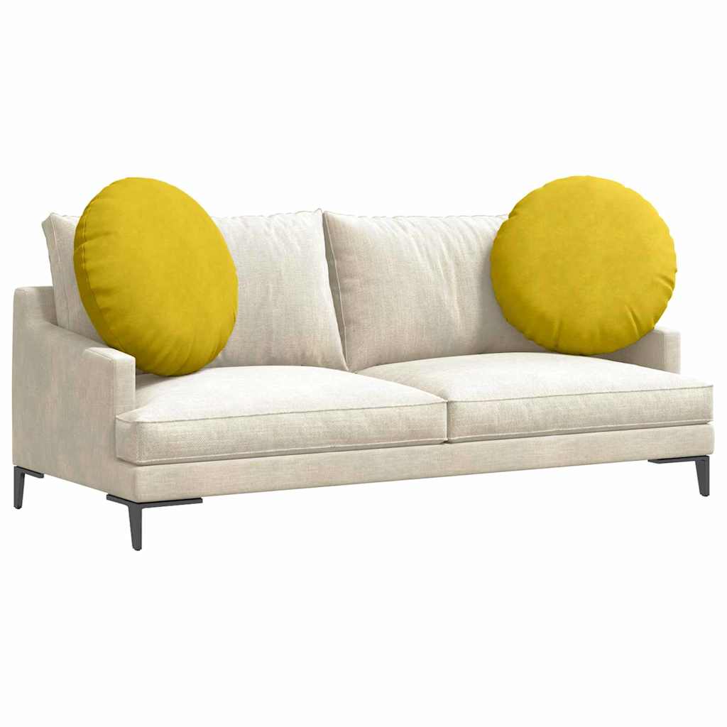 Jastučići za sjedenje 2 pcs Žuta Ø 80 x 29 cm Baršun