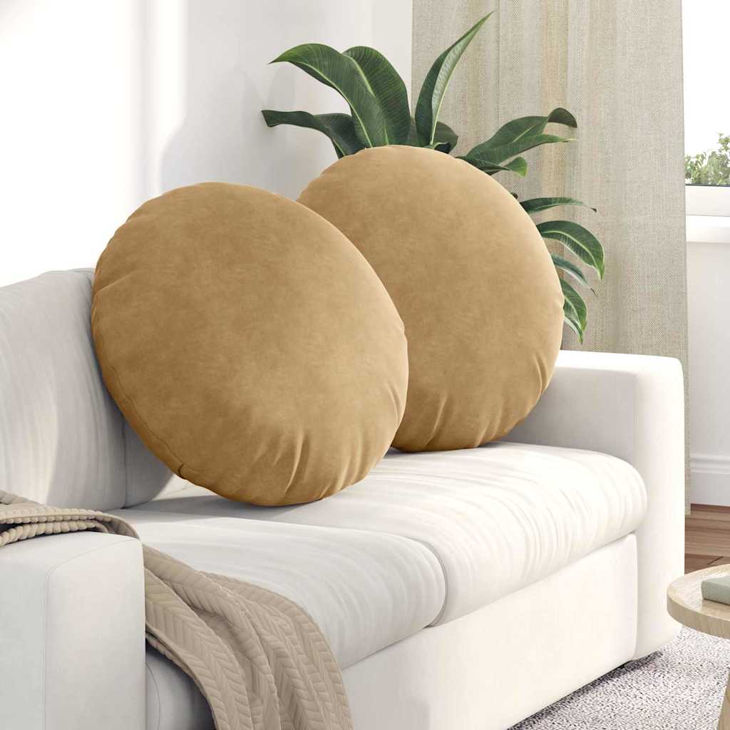 Jastučići za sjedenje 2 pcs Smeđa Ø 80 x 29 cm Baršun