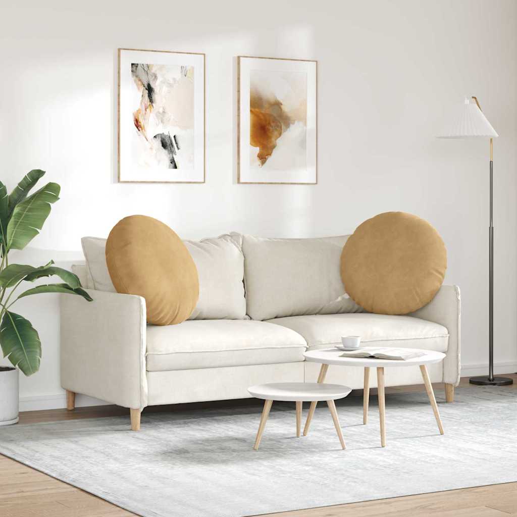 Jastučići za sjedenje 2 pcs Smeđa Ø 80 x 29 cm Baršun