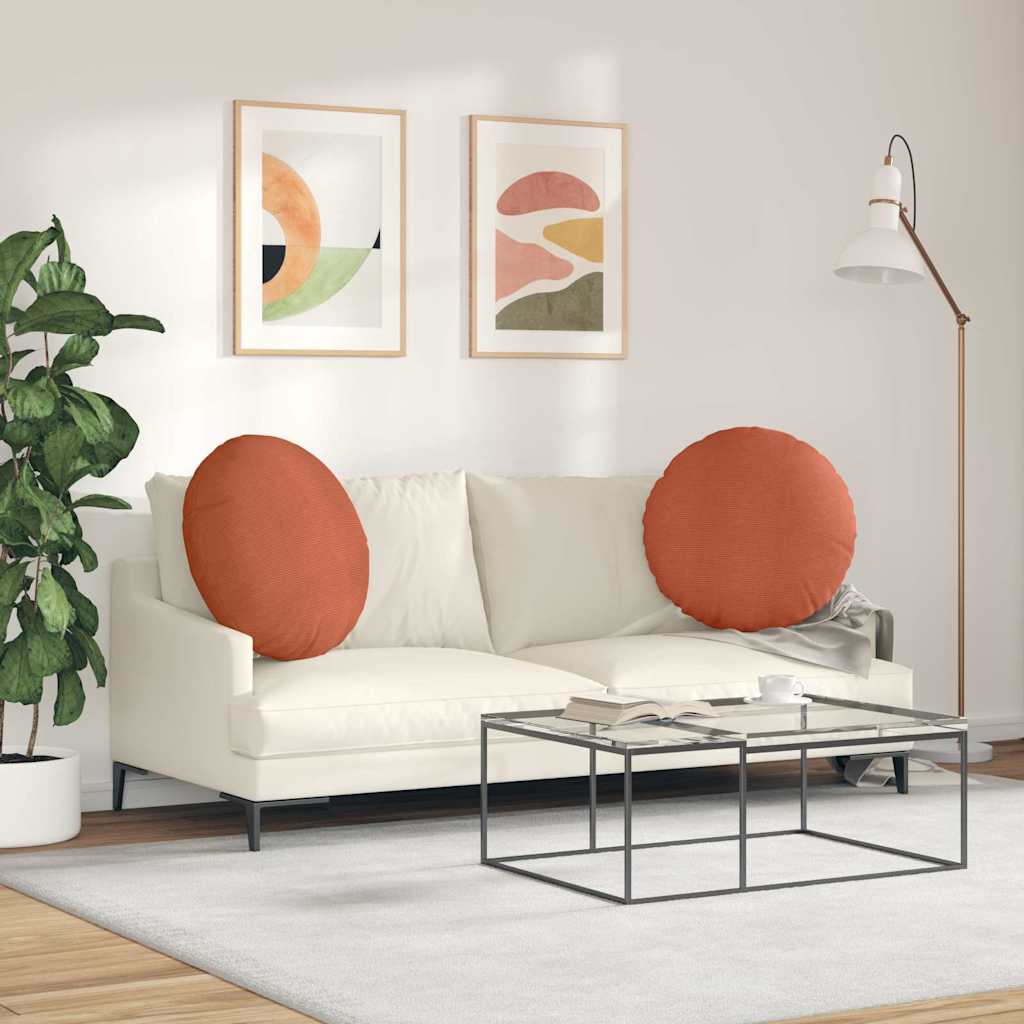 Jastučići za sjedenje 2 pcs Crvena narančasta Ø 80 cm