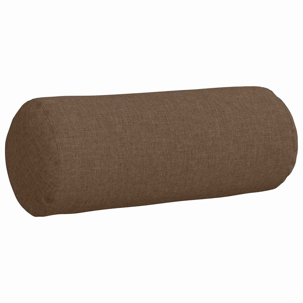 Valjkasti jastučići 2 pcs Smeđa Ø 15 x 40 cm tkanina
