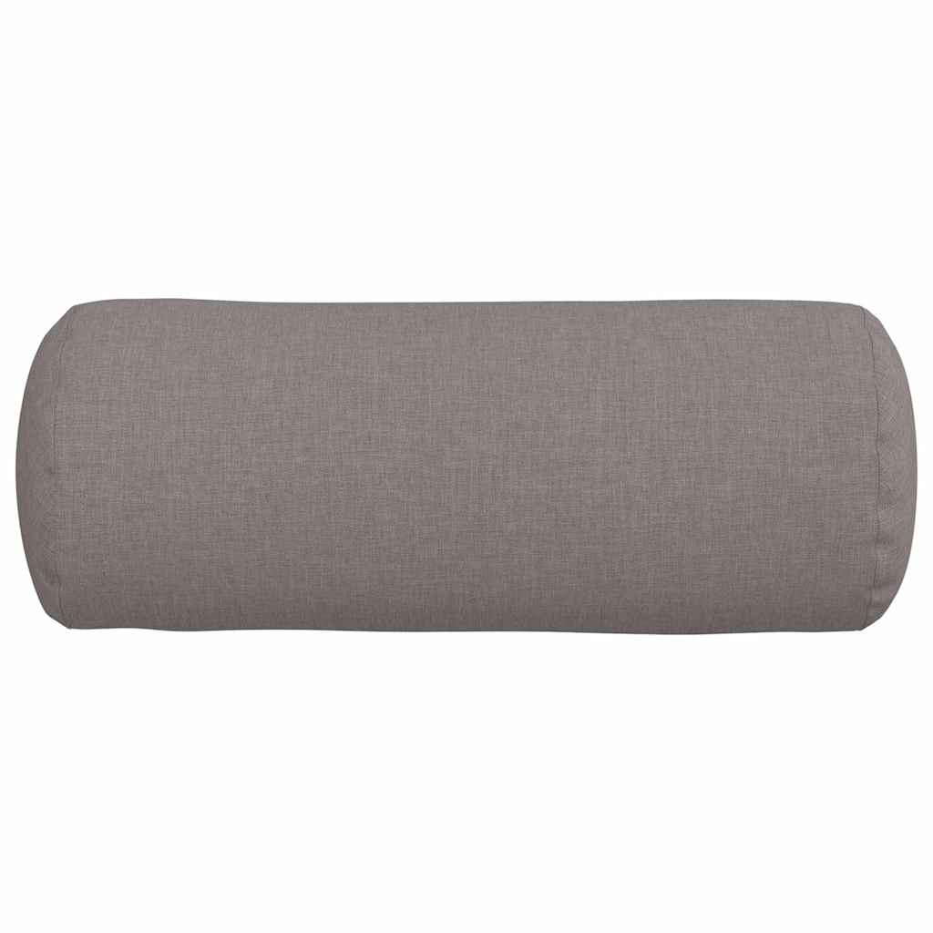Valjkasti jastučići 2 pcs Sivo-smeđa Ø 15 x 40 cm tkanina
