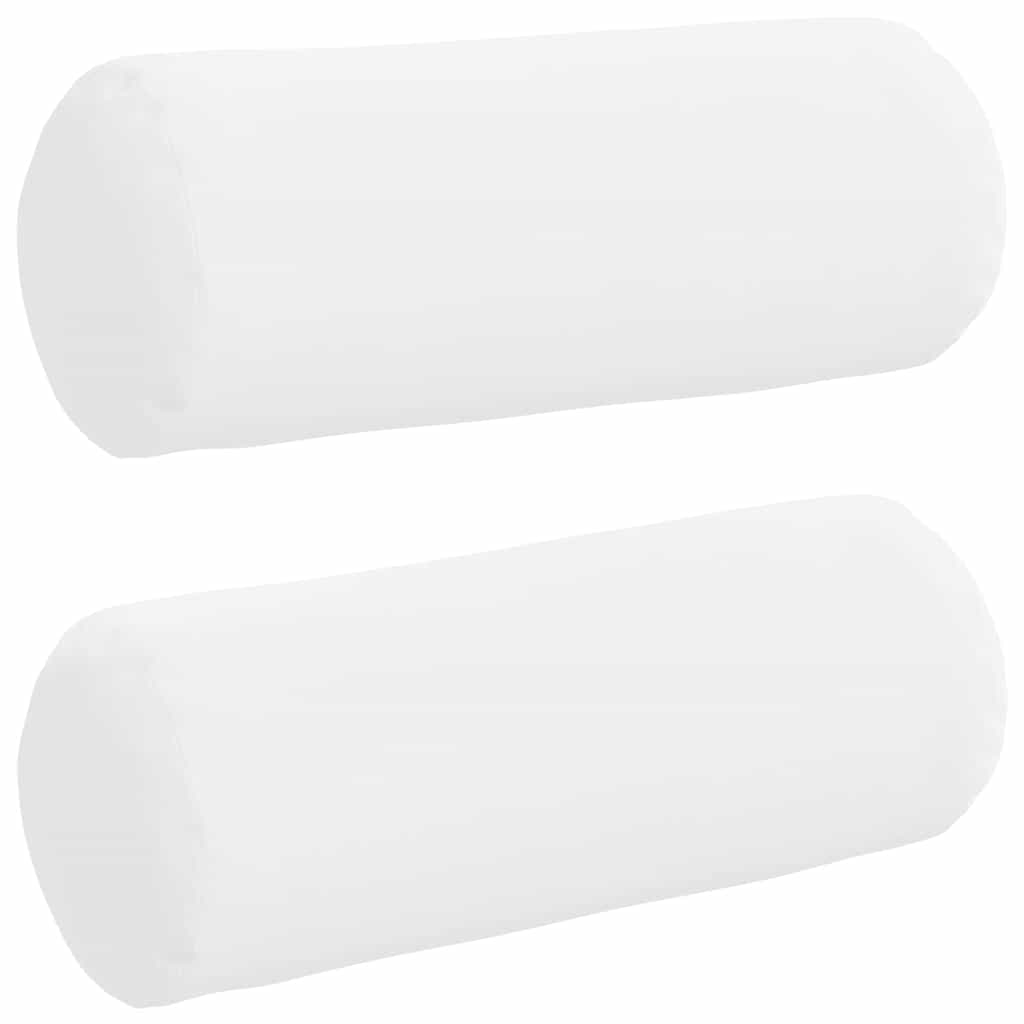 Valjkasti jastučići 2 pcs Bijelo Ø 15 x 40 cm tkanina
