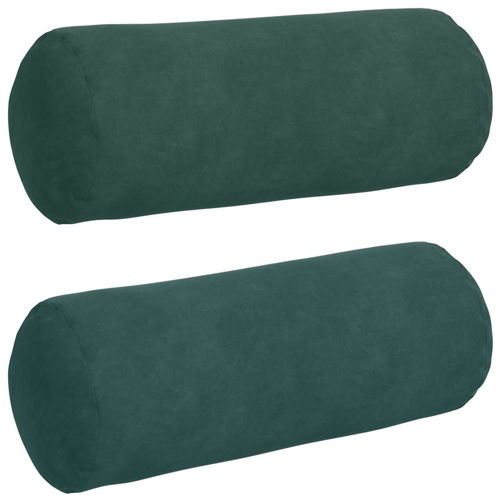 Valjkasti jastučići 2 pcs Tamnozelena Ø 15 x 40 cm