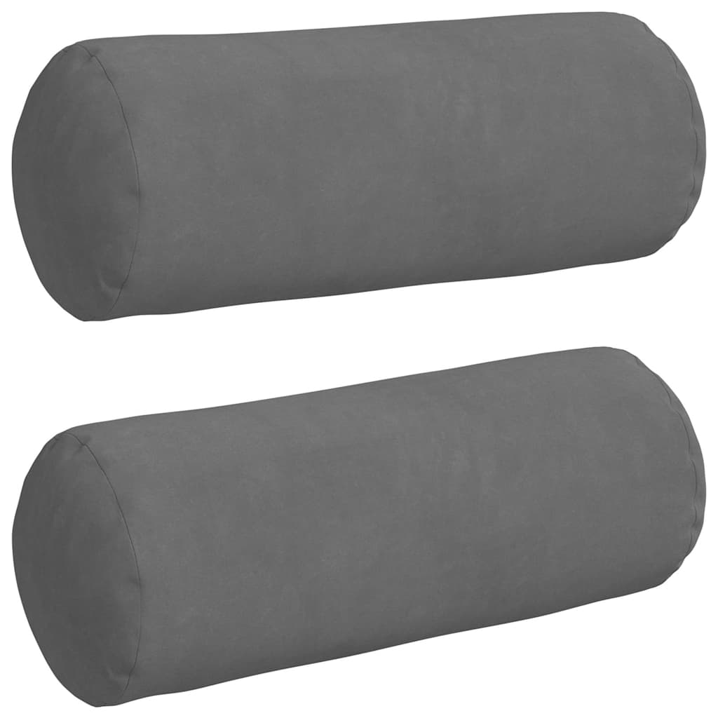 Valjkasti jastučići 2 pcs Tamno siva Ø 15 x 40 cm