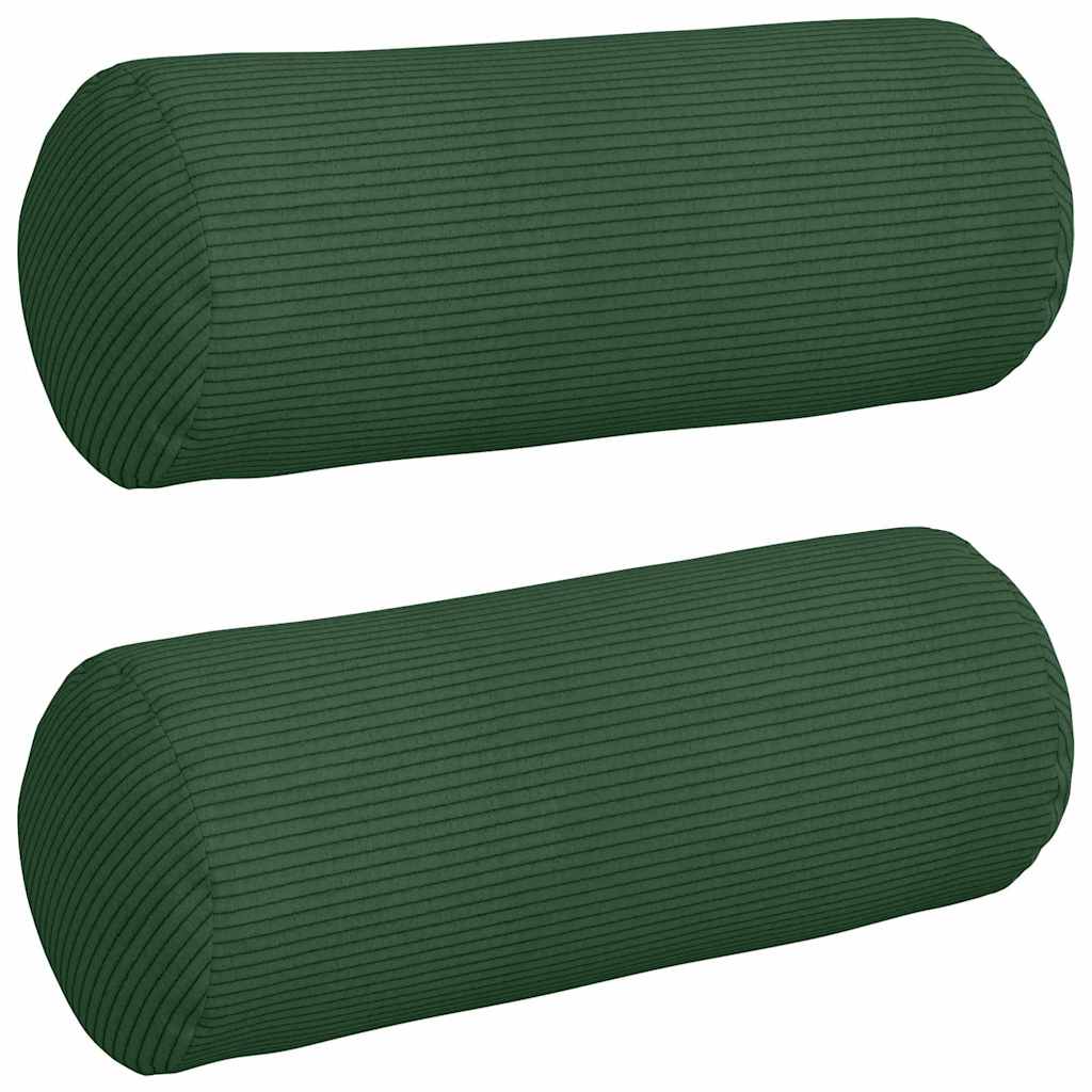 Valjkasti jastučići 2 pcs Tamnozelena Ø 15 x 40 cm