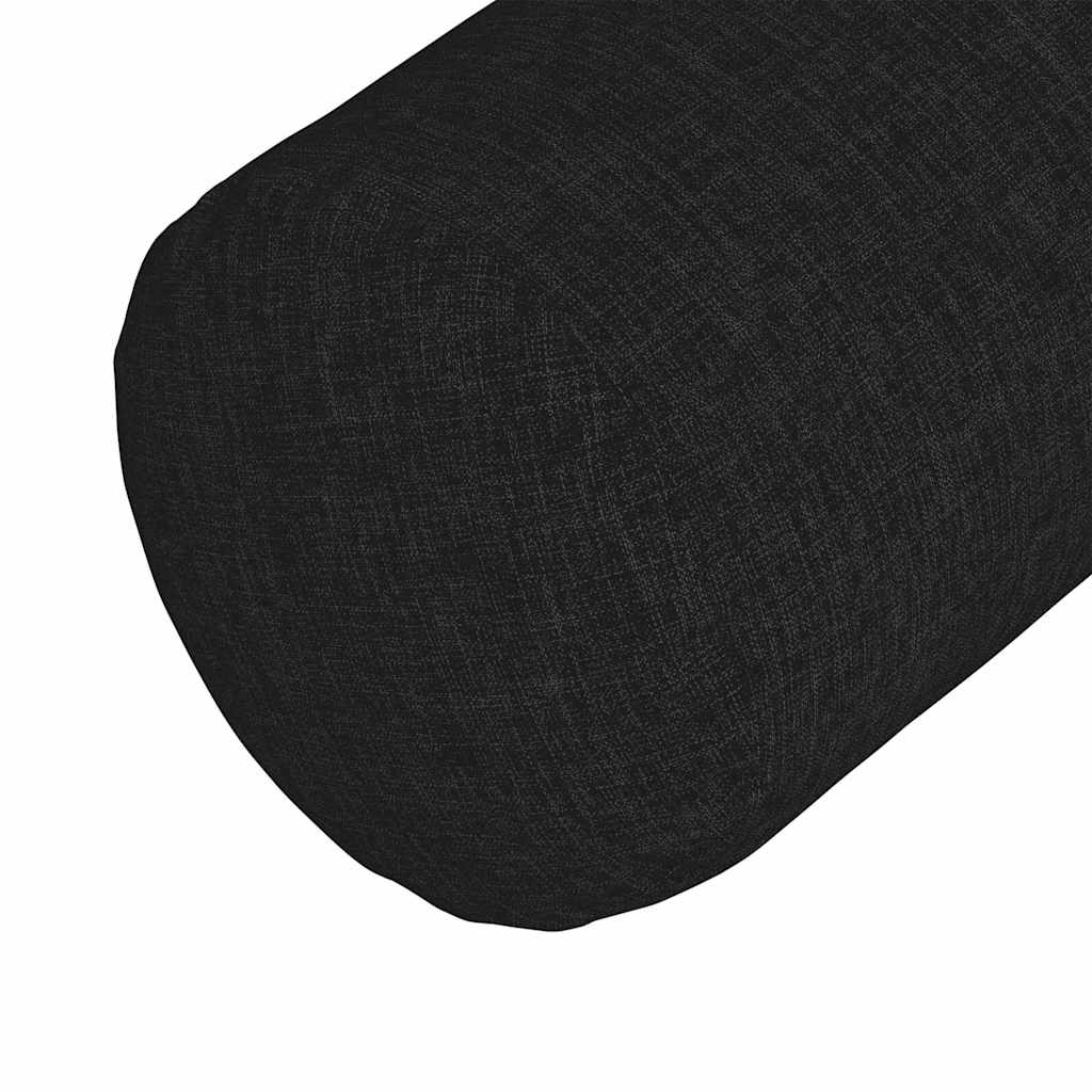 Valjkasti jastučići 2 pcs Crna Ø 25 x 70 cm tkanina