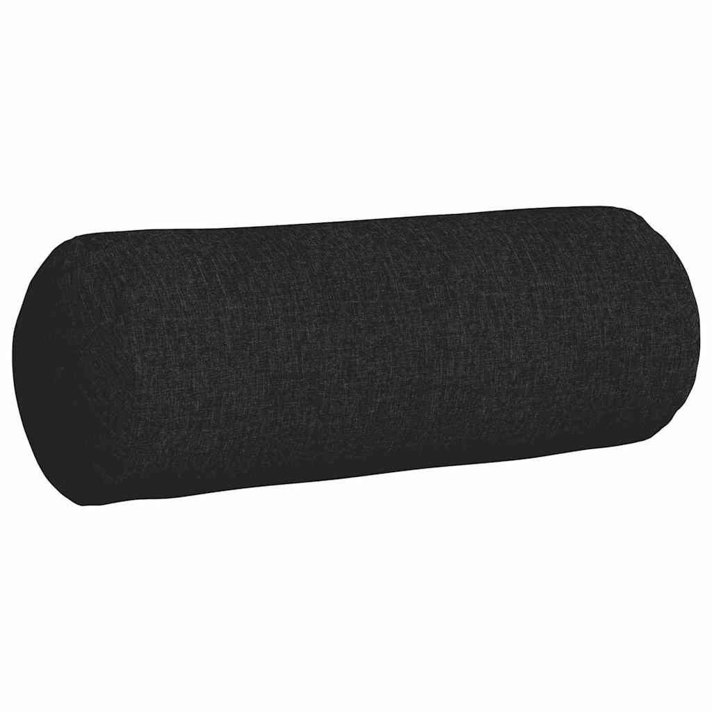Valjkasti jastučići 2 pcs Crna Ø 25 x 70 cm tkanina