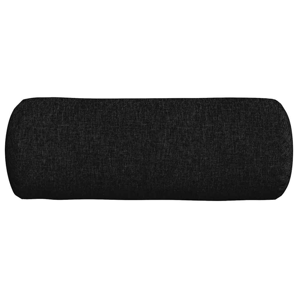 Valjkasti jastučići 2 pcs Crna Ø 25 x 70 cm tkanina