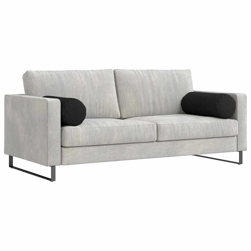 Valjkasti jastučići 2 pcs Crna Ø 25 x 70 cm tkanina