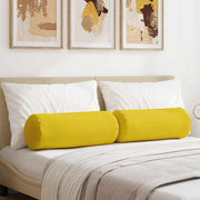 Valjkasti jastučići 2 pcs Svijetlo žuta Ø 25 x 70 cm tkanina