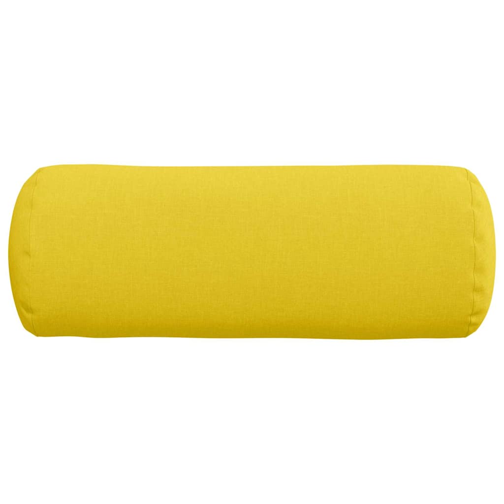 Valjkasti jastučići 2 pcs Svijetlo žuta Ø 25 x 70 cm tkanina
