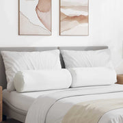 Valjkasti jastučići 2 pcs Bijelo Ø 25 x 70 cm tkanina