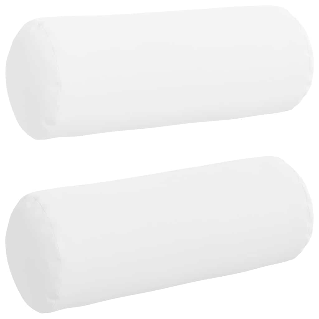 Valjkasti jastučići 2 pcs Bijelo Ø 25 x 70 cm tkanina