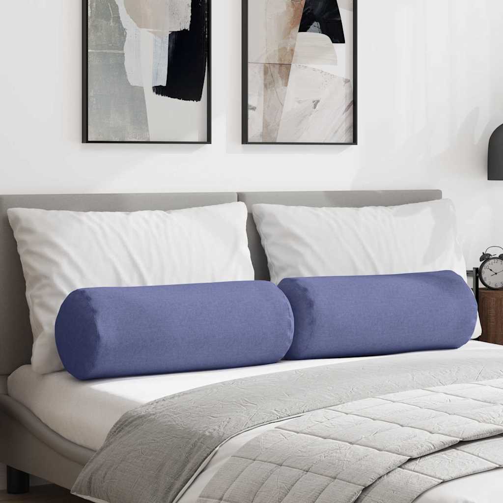 Valjkasti jastučići 2 pcs Traper plava Ø 25 x 70 cm tkanina