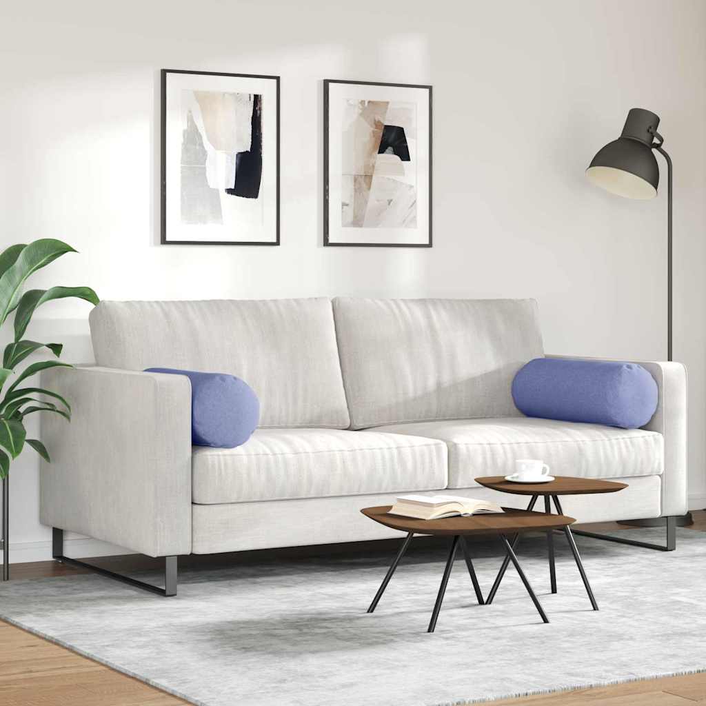 Valjkasti jastučići 2 pcs Traper plava Ø 25 x 70 cm tkanina