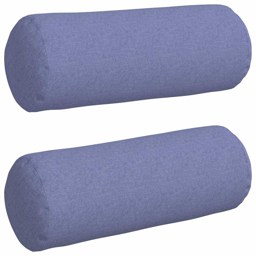 Valjkasti jastučići 2 pcs Traper plava Ø 25 x 70 cm tkanina