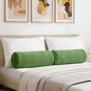 Valjkasti jastučići 2 pcs Svijetlo zelena Ø 25 x 70 cm