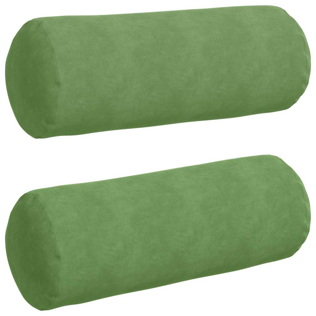 Valjkasti jastučići 2 pcs Svijetlo zelena Ø 25 x 70 cm