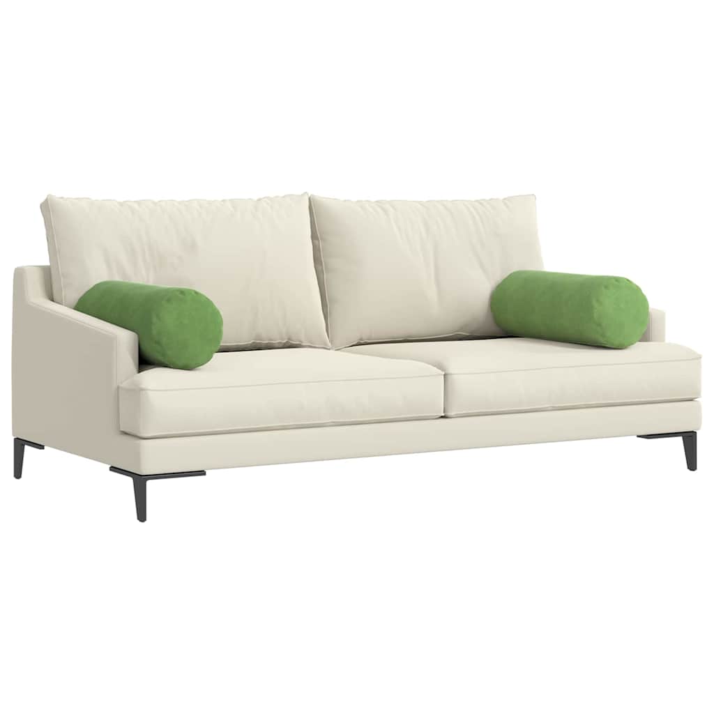 Valjkasti jastučići 2 pcs Svijetlo zelena Ø 25 x 70 cm