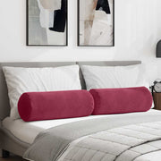 Valjkasti jastučići 2 pcs Vinska crvena Ø 25 x 70 cm