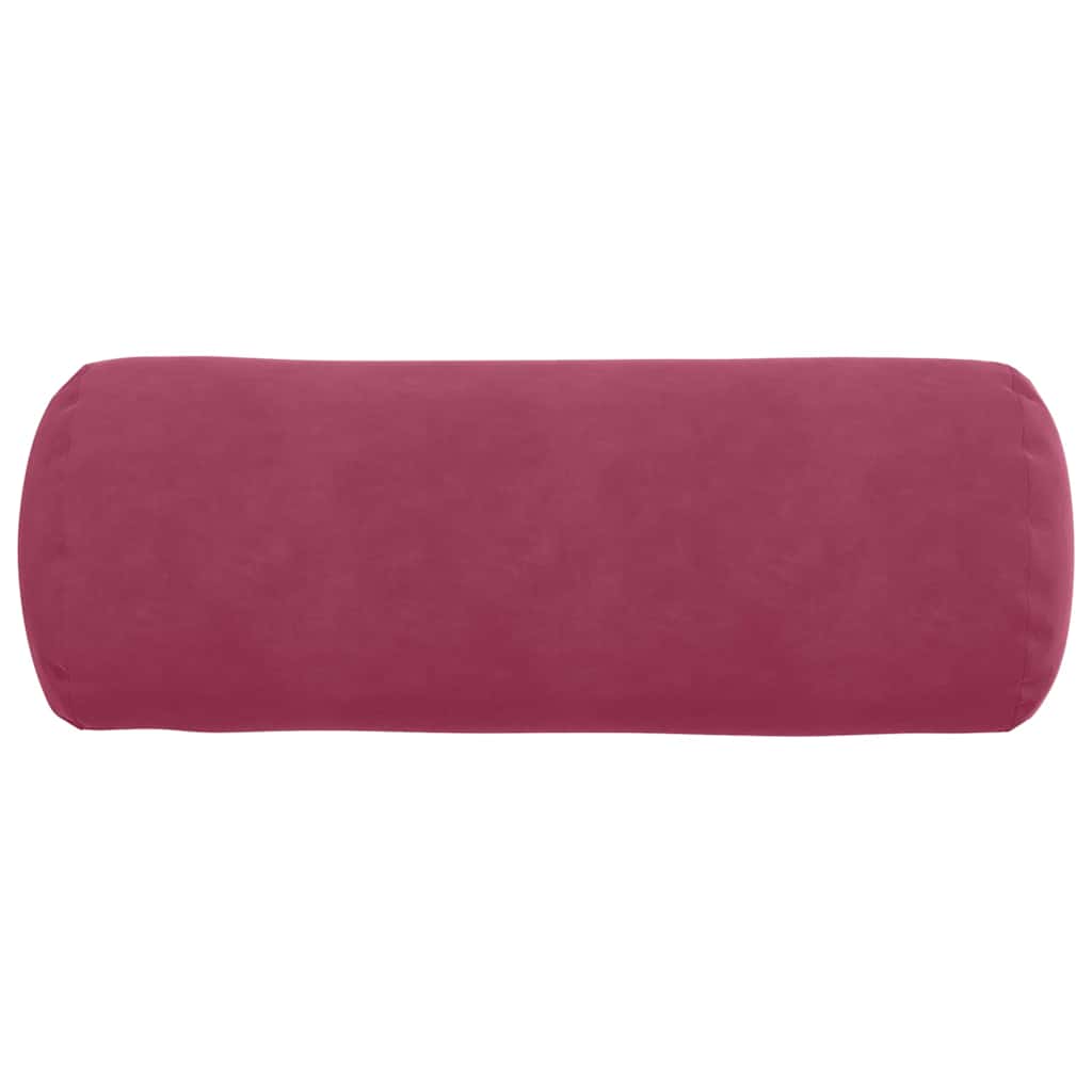 Valjkasti jastučići 2 pcs Vinska crvena Ø 25 x 70 cm