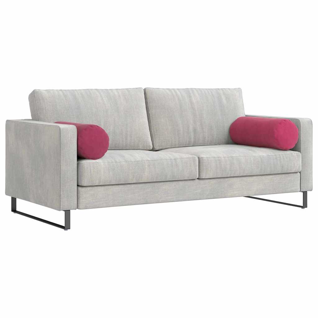 Valjkasti jastučići 2 pcs Vinska crvena Ø 25 x 70 cm