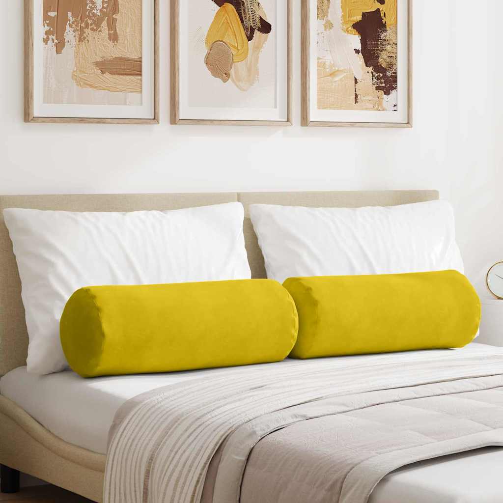 Valjkasti jastučići 2 pcs Žuta Ø 25 x 70 cm Kordura tekstil