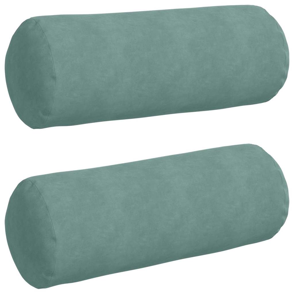 Valjkasti jastučići 2 pcs Morska zelena Ø 25 x 70 cm