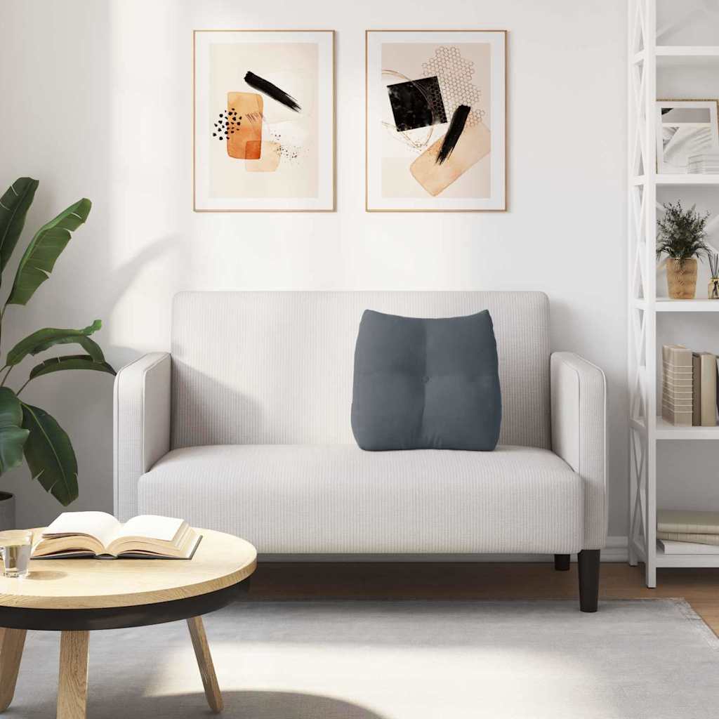 Jastuk za leđa Tamno siva 45 x 24 x 50 cm Baršun