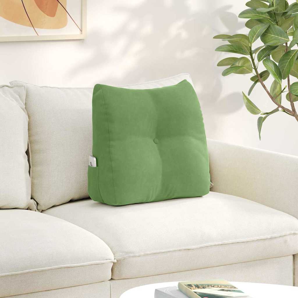 Jastuk za leđa Svijetlo zelena 45 x 24 x 50 cm Baršun