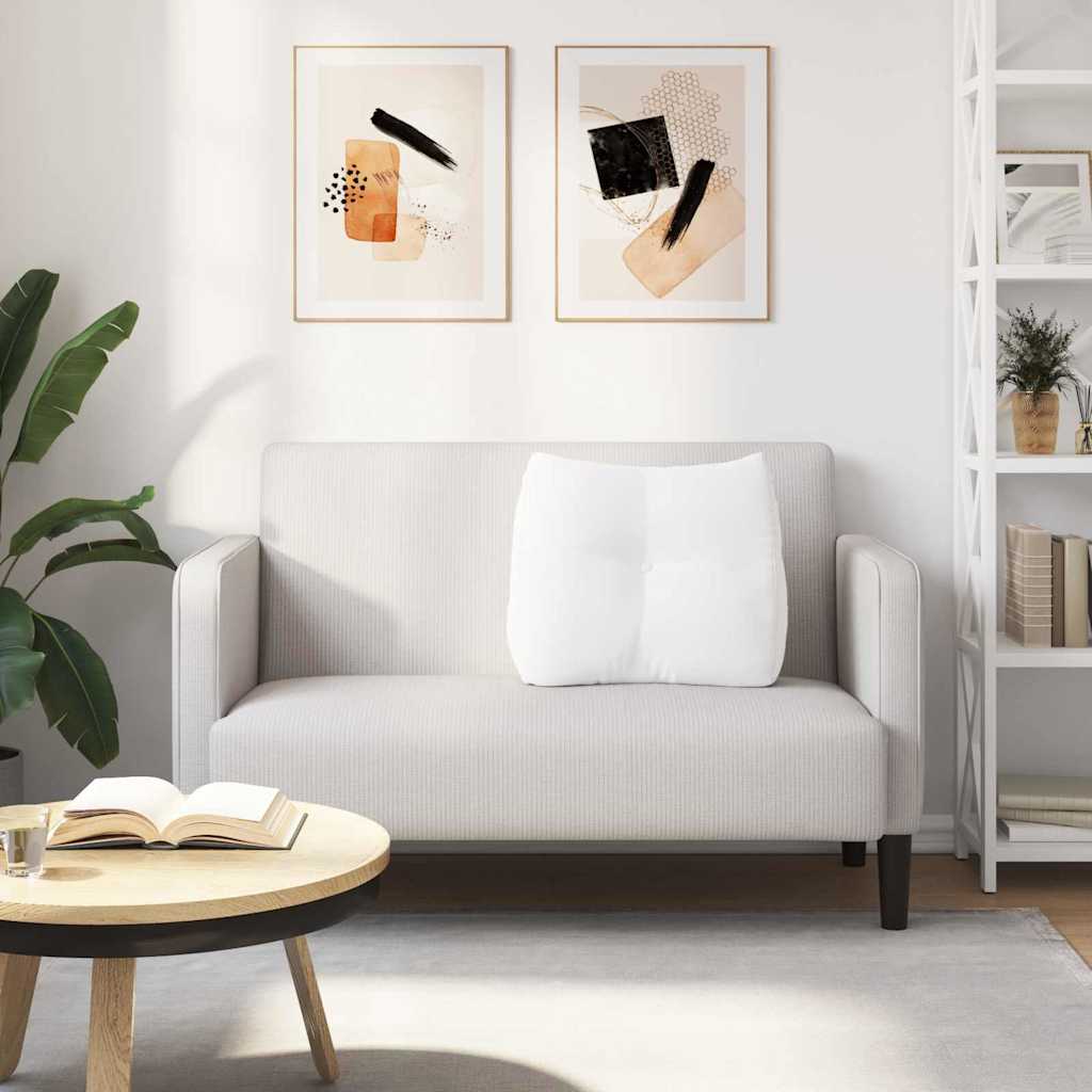Jastuk za leđa Bijelo 60 x 24 x 50 cm tkanina