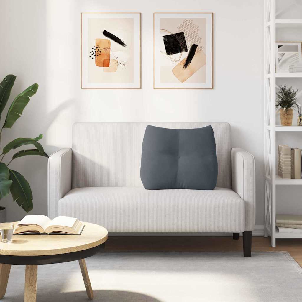 Jastuk za leđa Tamno siva 60 x 24 x 50 cm Baršun