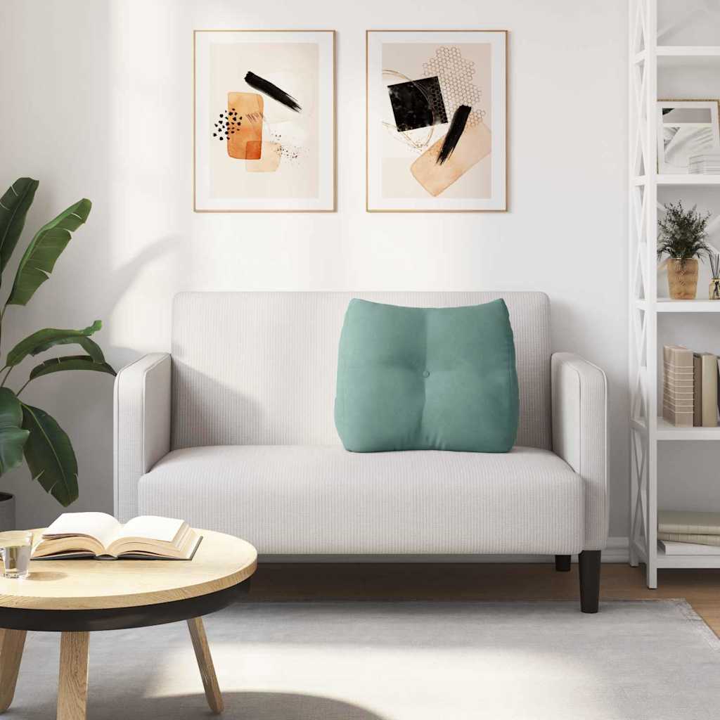 Jastuk za leđa Morska zelena 60 x 24 x 50 cm Baršun