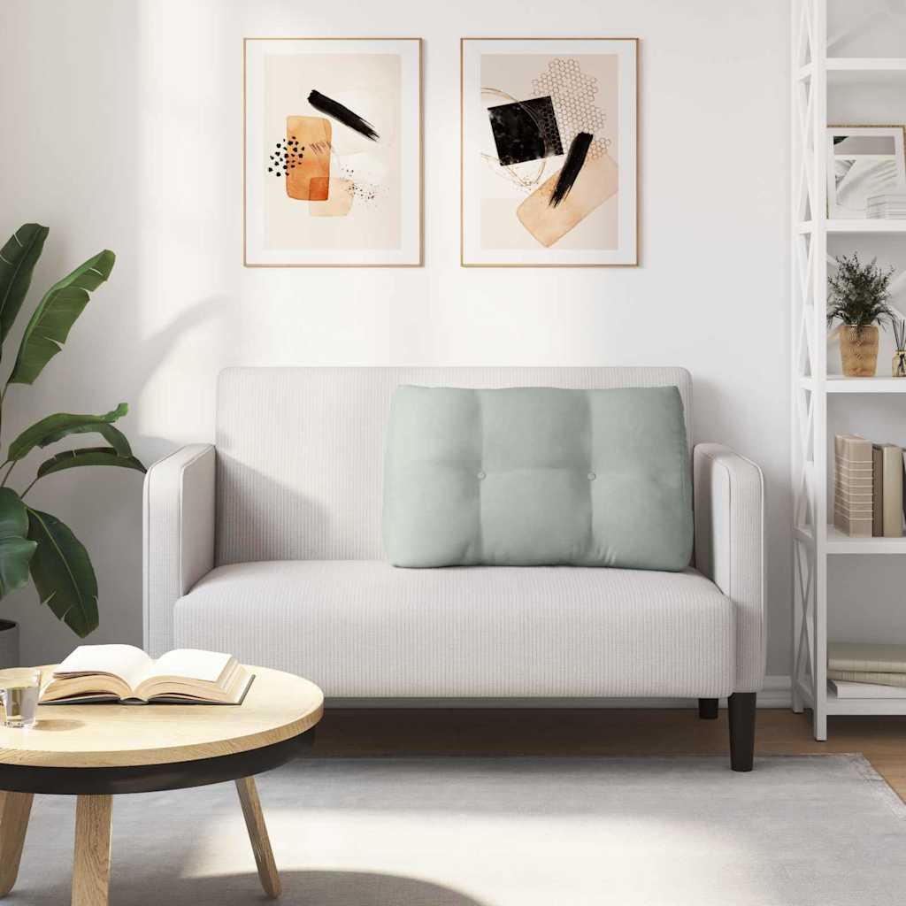 Jastuk za leđa Svijetlo siva 80 x 24 x 50 cm Baršun