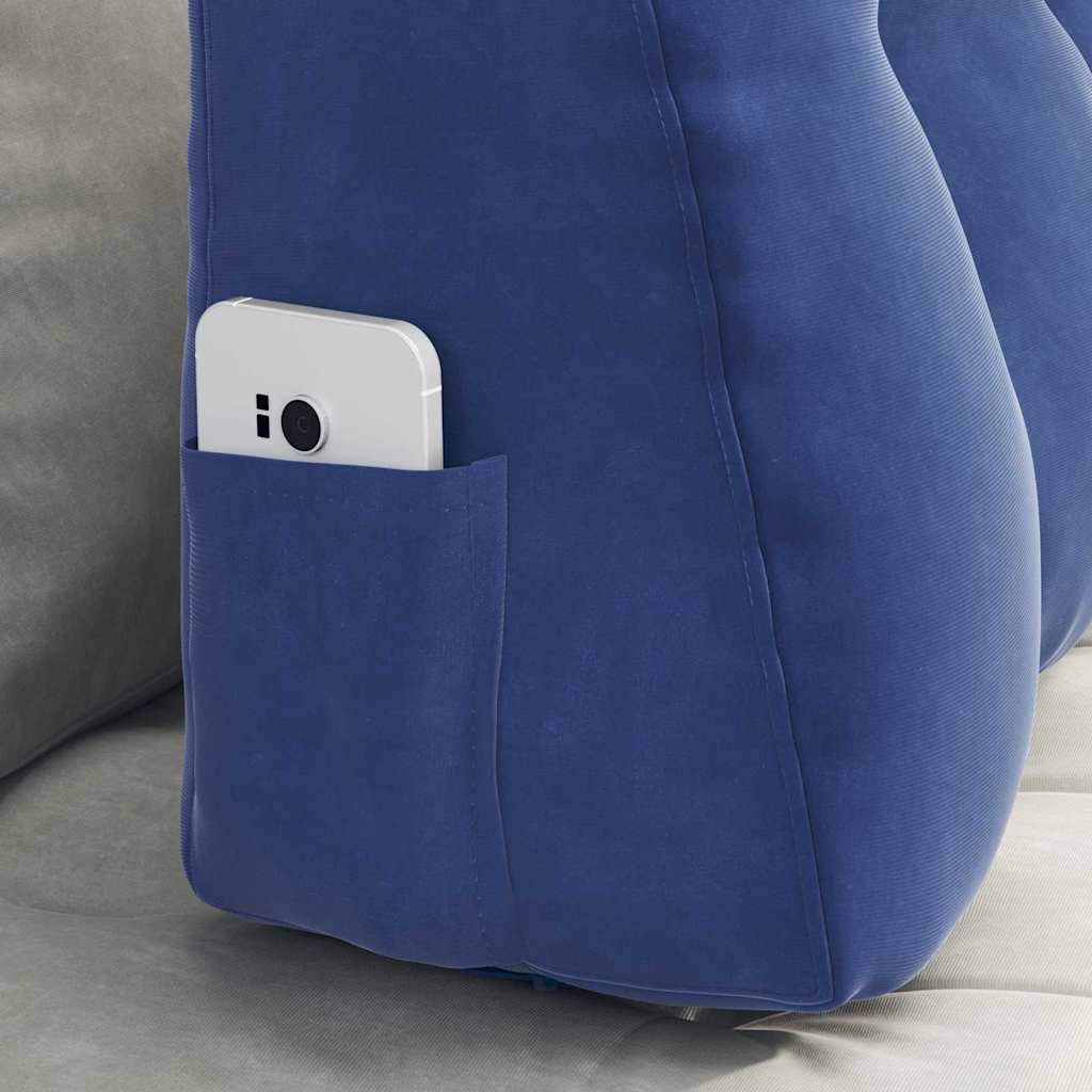 Jastuk za leđa Policijska plava 80 x 24 x 50 cm Baršun